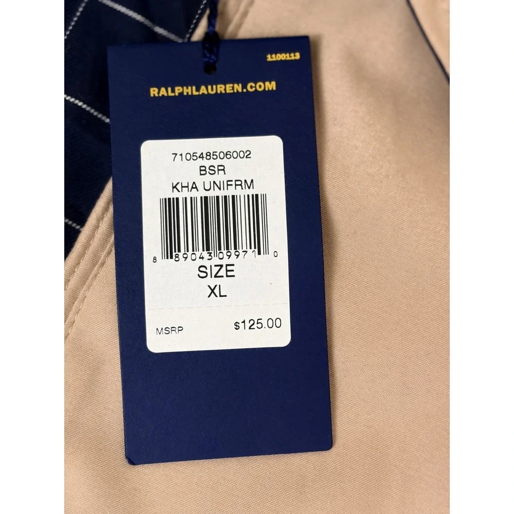 NWT‎ Polo Ralph Lauren  Men's  Khaki Bi-Swing Full-Zip Jacket Polyester Size 2XL